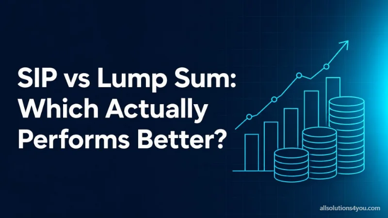 A rising line chart over bar columns beside stacks of coins of increasing height.
