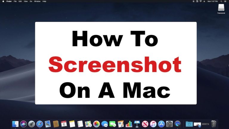 Screenshot on a Mac